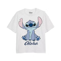 Blanc - Front - Lilo & Stitch - T-shirt ALOHA - Fille
