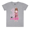 Gris chiné - Front - Barbie - T-shirt BE STRONG - Fille