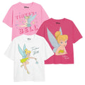 Rose - Blanc - Front - Tinkerbell - T-shirts - Fille