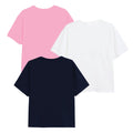 Rose - Blanc - Bleu marine - Back - Disney - T-shirts MINNIE MOUSE & DAISY - Fille