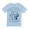 Bleu clair - Front - Star Wars: The Mandalorian - T-shirt THE CHILD FORCE - Garçon