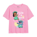 Rose clair - Front - Lilo & Stitch - T-shirt HULA - Fille