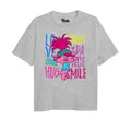 Gris Chiné - Front - Trolls - T-shirt LOVE LAUGH SING - Fille