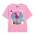 Rose clair - Front - Trolls - T-shirt BFF POLAROID - Fille