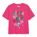 Fuchsia - Front - Trolls - T-shirt HAPPY VIBES - Fille