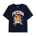 Bleu marine - Front - Spirit - T-shirt FREEDOM - Fille