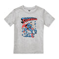 Gris chiné - Front - Superman - T-shirt WALL BREAK - Garçon