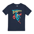 Bleu marine - Front - Superman - T-shirt SUPERHERO - Garçon