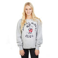 Gris chiné - Side - Disney - Sweat MICKEY MOUSE CLUB - Femme