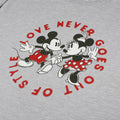 Gris chiné - Side - Disney - Sweat LOVE NEVER GOES OUT OF STYLE - Femme