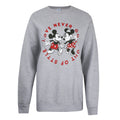 Gris chiné - Front - Disney - Sweat LOVE NEVER GOES OUT OF STYLE - Femme