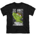Noir - Front - Sesame Street - T-shirt GO AWAY - Enfant