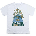 Blanc - Front - Sesame Street - T-shirt ALL THE COOKIES - Enfant