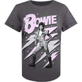 Anthracite - Violet - Front - David Bowie - T-shirt - Femme