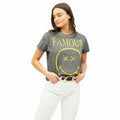 Gris - Side - SmileyWorld - T-shirt FAMOUS - Femme