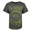 Gris - Front - SmileyWorld - T-shirt FAMOUS - Femme