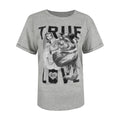 Gris chiné - Front - Beauty And The Beast - T-shirt TRUE LOVE - Femme