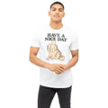 Blanc - Lifestyle - Garfield - T-shirt HAVE A NICE DAY - Homme