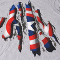 Gris Chiné - Side - Captain America - T-shirt - Garçon
