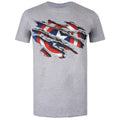 Gris Chiné - Front - Captain America - T-shirt - Garçon