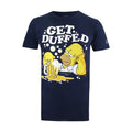 Bleu marine - Blanc - Jaune - Front - The Simpsons - T-shirt GET DUFFED - Homme