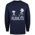 Bleu marine - Front - Peanuts - T-shirt - Homme
