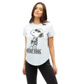 Bleu ciel - Noir - Lifestyle - Peanuts - T-shirt STAY COOL - Femme