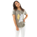Kaki clair - Bleu - Jaune - Lifestyle - Bambi - T-shirt - Femme