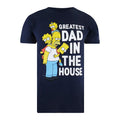 Bleu marine - Front - The Simpsons - T-shirt GREATEST DAD IN THE HOUSE - Homme