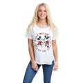 Blanc - Side - Disney - T-shirt LOVE NEVER GOES OUT OF STYLE - Femme