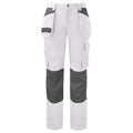 Blanc - Noir - Front - Projob - Pantalon cargo - Homme