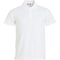 Blanc - Front - Clique - Polo BASIC - Homme
