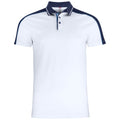Blanc - Front - Clique - Polo PITTSFORD - Homme