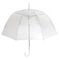 Blanc - Front - Parapluie transparente automatique au style simple pour femme, en forme de dôme
