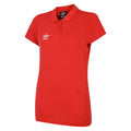 Rouge - Blanc - Front - Umbro - Polo CLUB ESSENTIAL - Femme