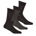 Anthracite - Front - Pandastick - Chaussettes STRIPES & SQUARES - Homme