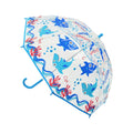 Transparent - Bleu - Front - Drizzles - Parapluie droit - Enfant