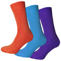 Orange - Bleu - Violet - Front - Simply Essentials - Chaussettes - Homme