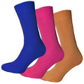 Bleu roi - Rose - Moutarde - Front - Simply Essentials - Chaussettes - Homme
