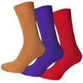 Moutarde - Violet - Rouge - Front - Simply Essentials - Chaussettes - Homme