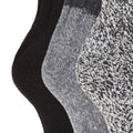 Noir - Back - FLOSO - Chaussettes thermiques épaisses (lot de 3 paires) - Femme