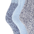 Bleu - Back - FLOSO - Chaussettes thermiques épaisses (lot de 3 paires) - Femme