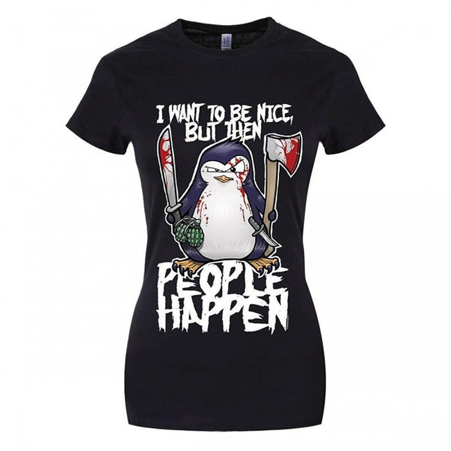 Front - Psycho Penguin - T-Shirt - Femme