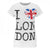 Front - Noisy Sauce - T-shirt 'I Love London' - Femme