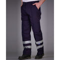 Bleu marine - Back - Yoko - Pantalon de travail haute visibilité, coupe régulière - Homme
