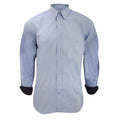 Bleu clair-Bleu marine - Front - Chemise à manches longues Kustom Kit pour homme