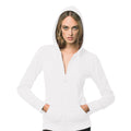 Blanc - Back - B&C - Sweatshirt à capuche et fermeture zippée - Femme