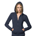 Bleu marine - Back - B&C - Sweatshirt à capuche et fermeture zippée - Femme