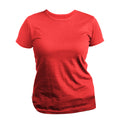 Rouge - Front - T-shirt coupe féminine 100% coton - Femme