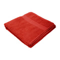 Rouge - Front - Serviette de bain unie épaisse 70cm x 140cm Jassz (Lot de 2)